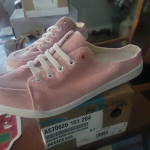 Vionic Beach Breeze Peach Terry Cloth Mule Sneakers Slip On Casual Women Size 8